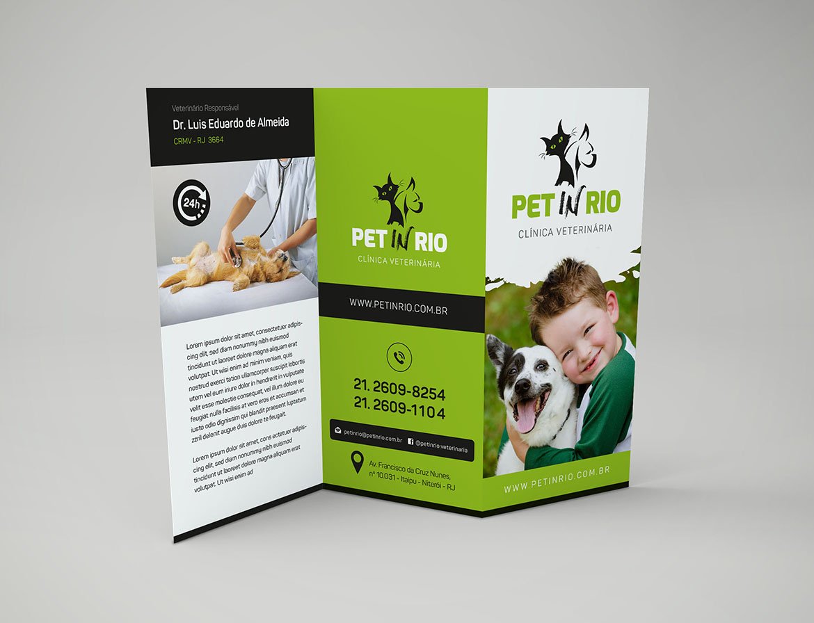 Criação de logomarca e Identidade Visual para Clínica Veterinária Pet in Rio Easy Design